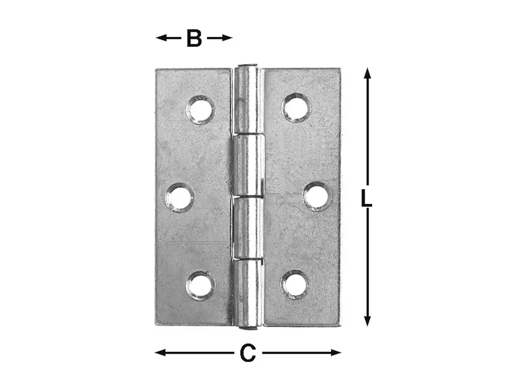 Edge Hinge 89x25 mm 2 pcs. package