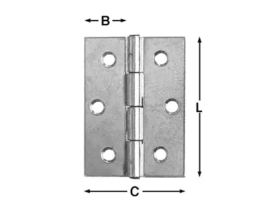 Kanthængsel 89 x 25 mm pk. med 2 stk.