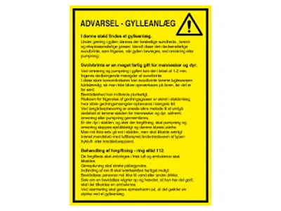 Warning slurry plant A3