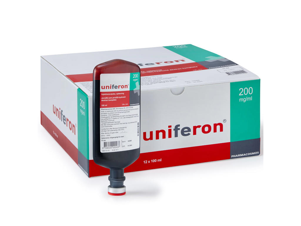 Uniferon injektionsjern 12x100 ml