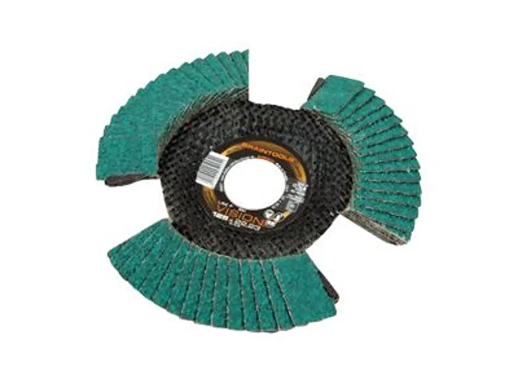 Flap disc for trimming sows with hole