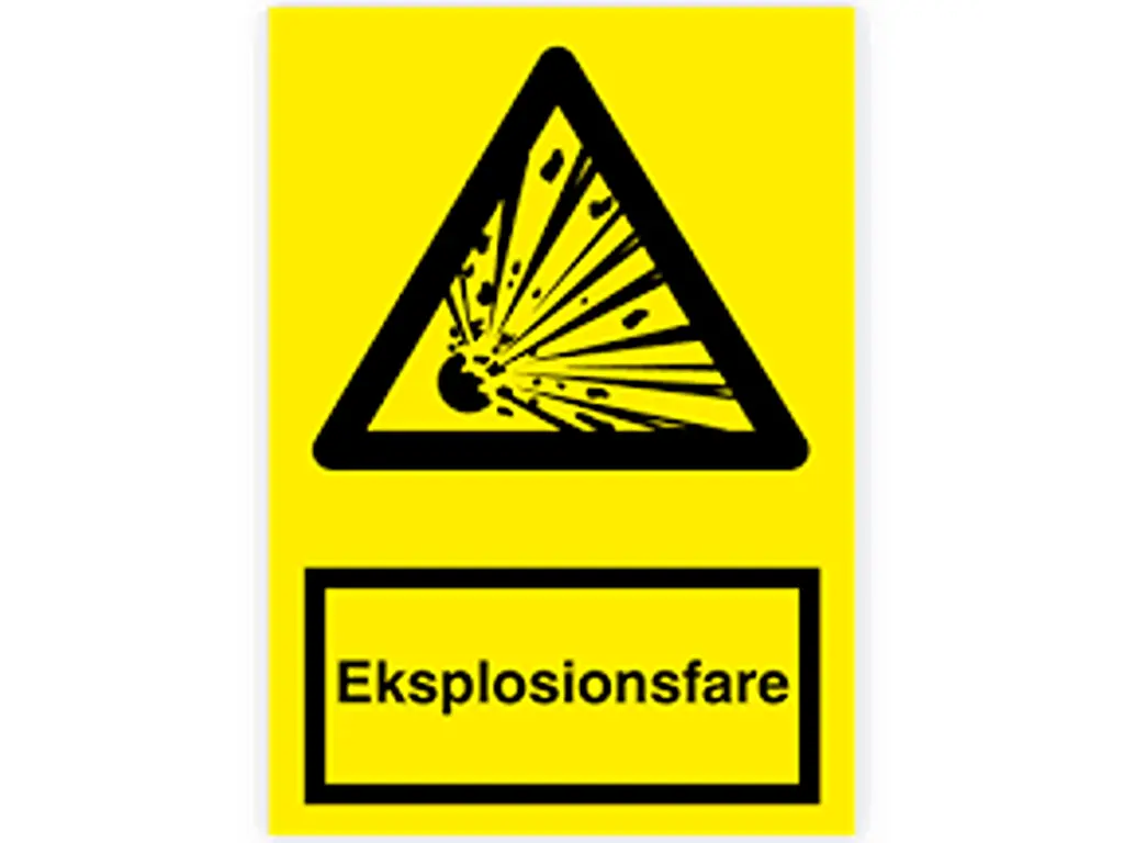 Danger of explosion A4 Plastic