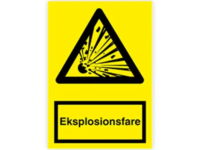 Danger of explosion A4 Plastic