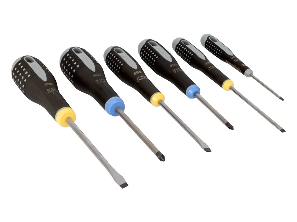 BAHCO ERGO SCREWDRIVER KIT 6 PARTS STRAIGHT / PZ