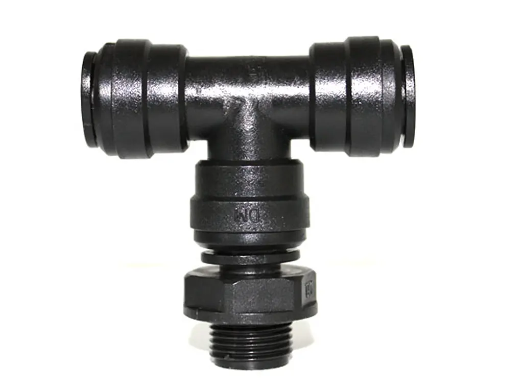 T-stykke 12 mm x 3/8" 12 mm vridbar gev.