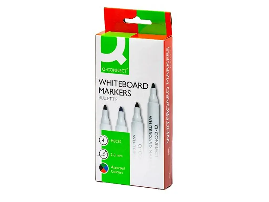 Whiteboard marker pk. med 4 ass.