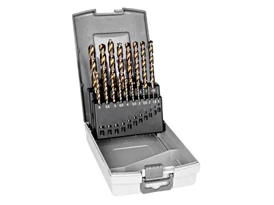 Cobalt HSS-E Drill Bit Set for Metal - 19 Pcs 1-10mm