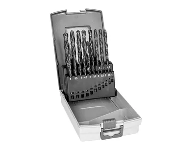 HSS-R Drill Bit Set for Metal - 19 Pcs 1-10mm