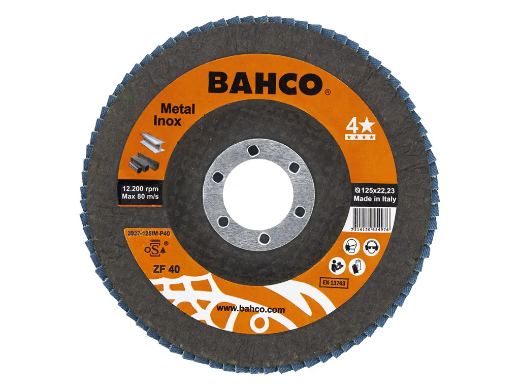 Abrasive Flap Grinding Discs for Inox & Metal 125mm P40 Abrasive Flap Grinding Discs for Inox & Metal 125mm P40