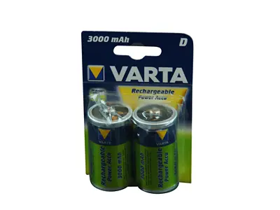 Batteri LR20 genopladeligt 2 stk.