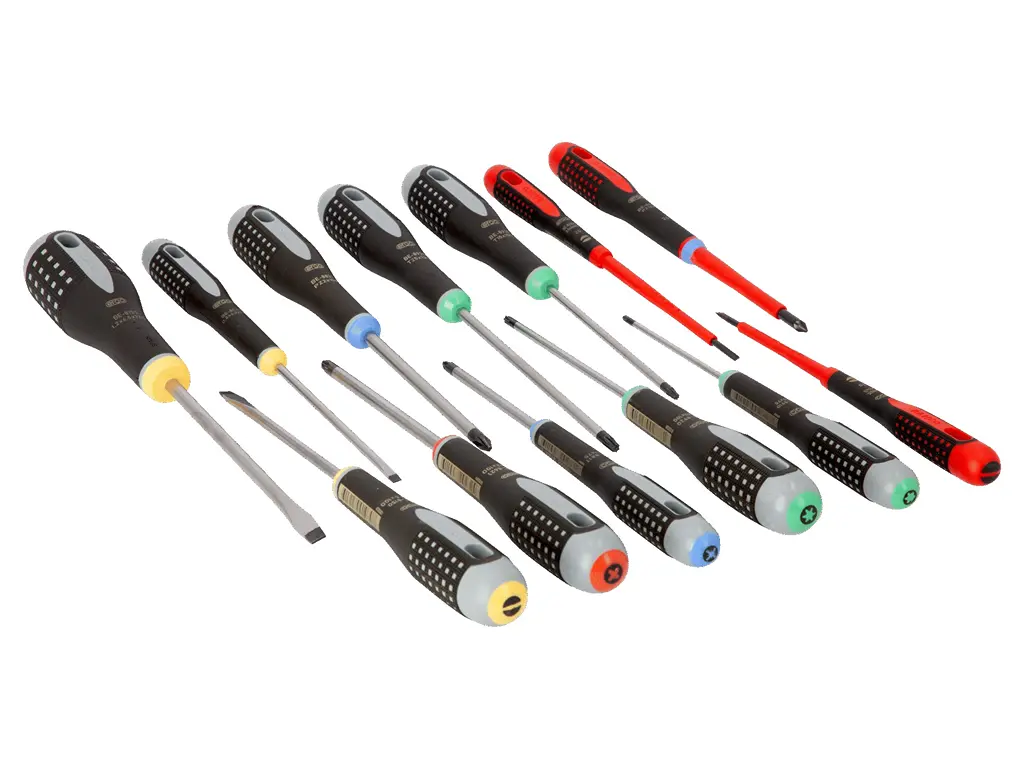 BAHCO ERGO SCREWDRIVER KIT 13 PARTS EQUAL / PH / PZ / TORX / 1000V