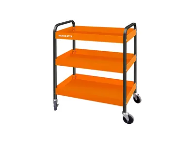 Three Tray Steel Roll Cart