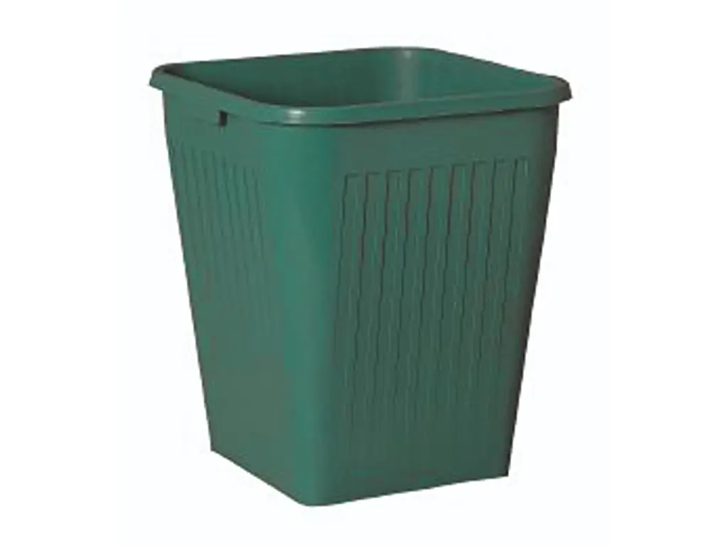 Plastic trashcan 25 ltr. green