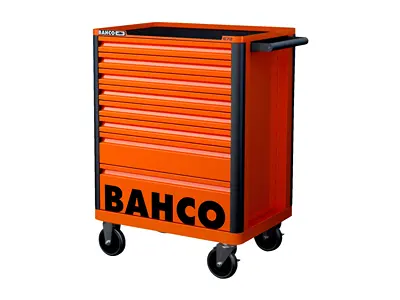 Bahco E72 Værkstedsvogn 8-skuffer orange tom